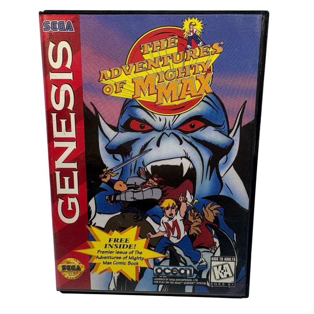 CIB Video Game The Adventures of Mighty Max Sega Genesis